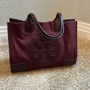 Small Ella tote. Color is dark maroon